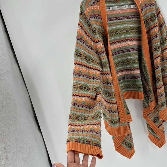 Sundance Folkloric Fair Isle Cardigan Waterfall Cashmere angora lambs wool rabbi - Picture 4 of 5